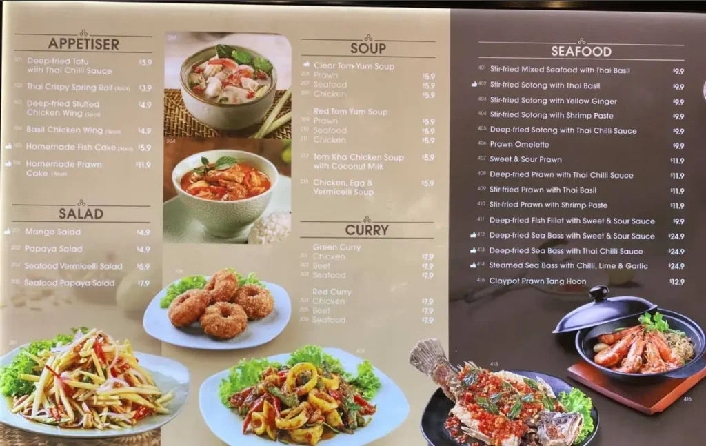 SANOOK KITCHEN MENU