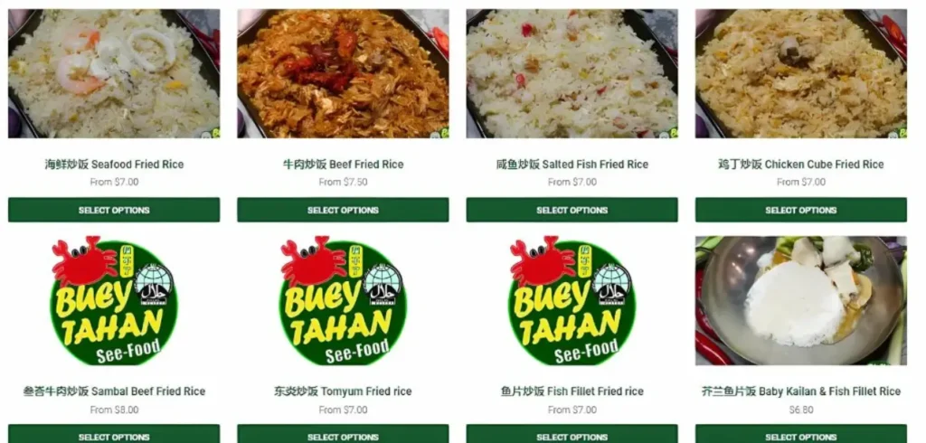 BUEY TAHAN MENU SINGAPORE