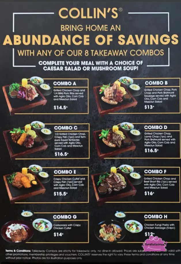 COLLIN’S MENU SINGAPORE