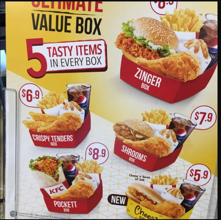 KFC MENU SINGAPORE