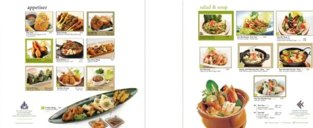 BALI THAI MENU SINGAPORE