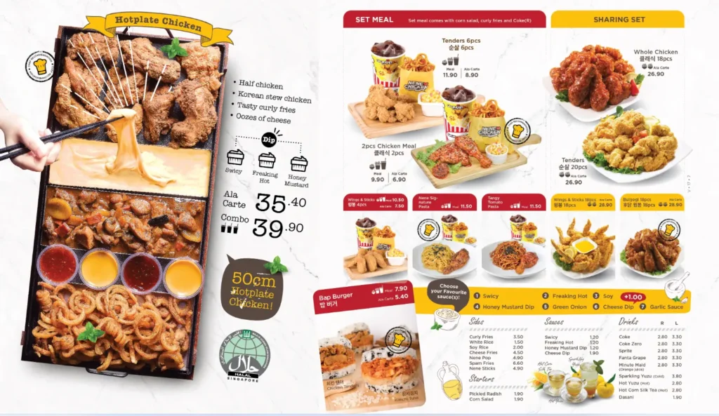 NENE CHICKEN MENU SINGAPORE