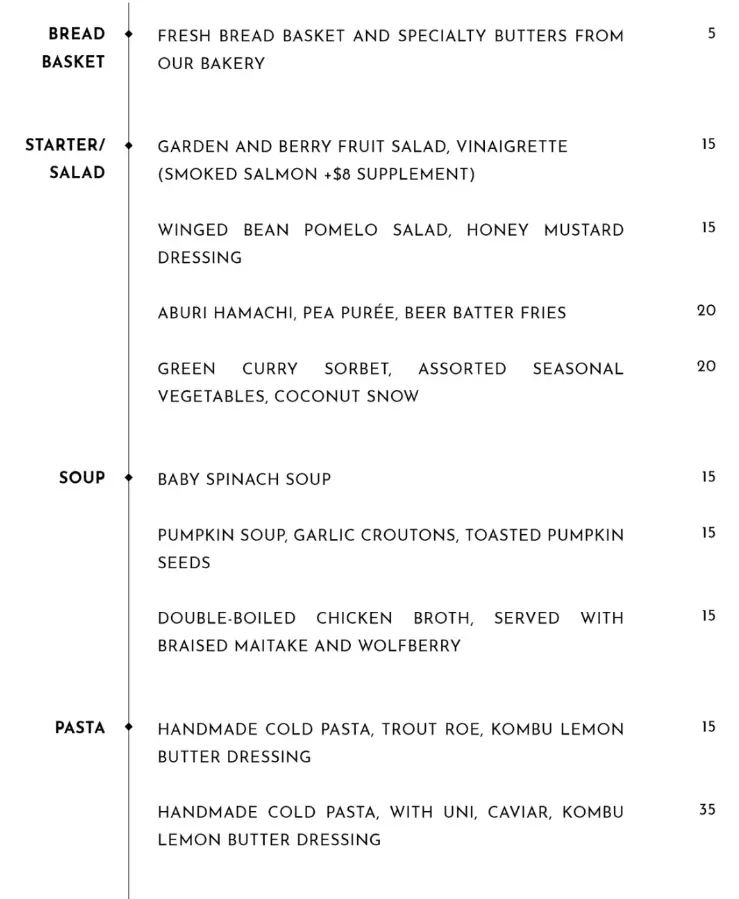 SONDER MENU SINGAPORE