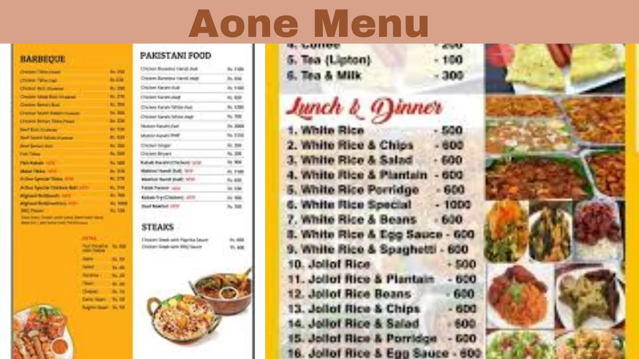 Aone Menu