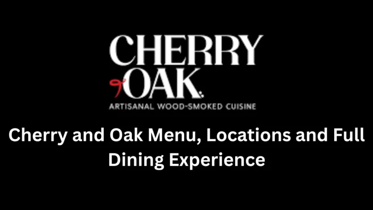 cherry and oak menu