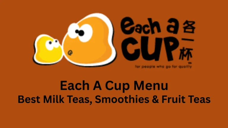 each a cup menu