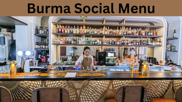 Burma Social Menu