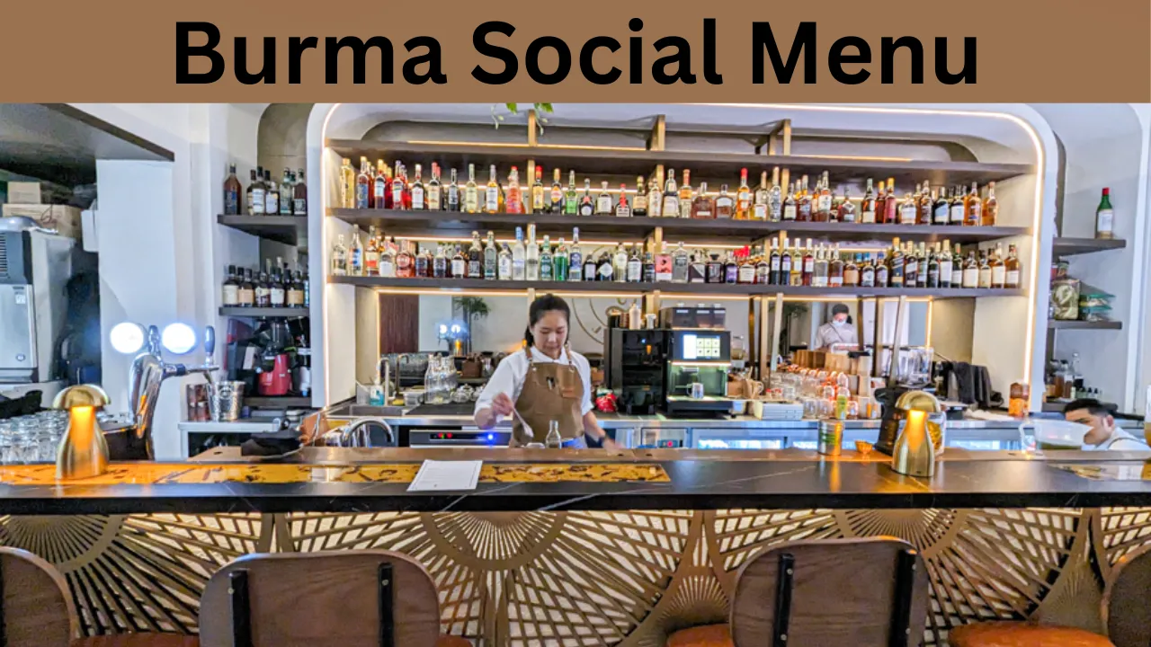 Burma Social Menu