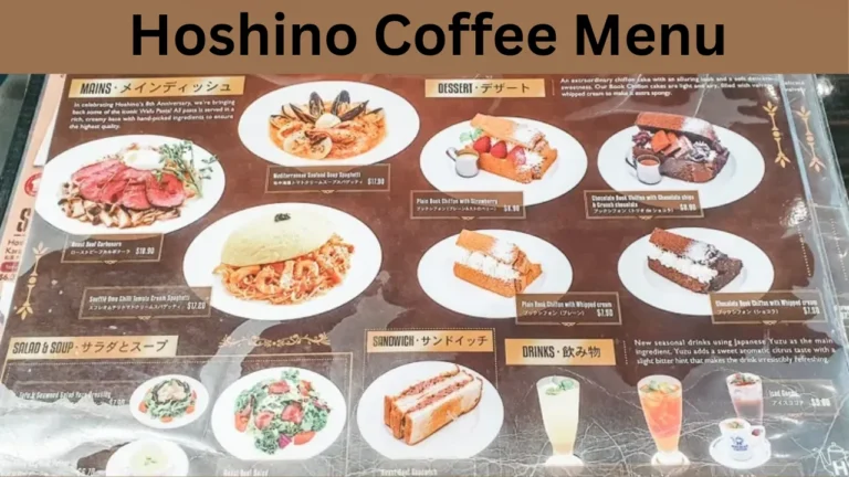 Hoshino Coffee Menu