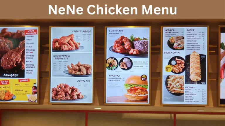 NeNe Chicken Menu