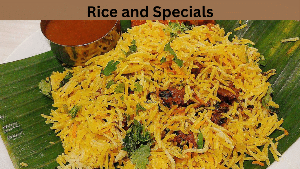 Rice and Specials