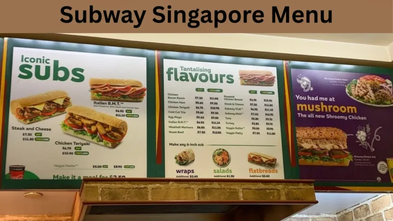 Subway Singapore Menu