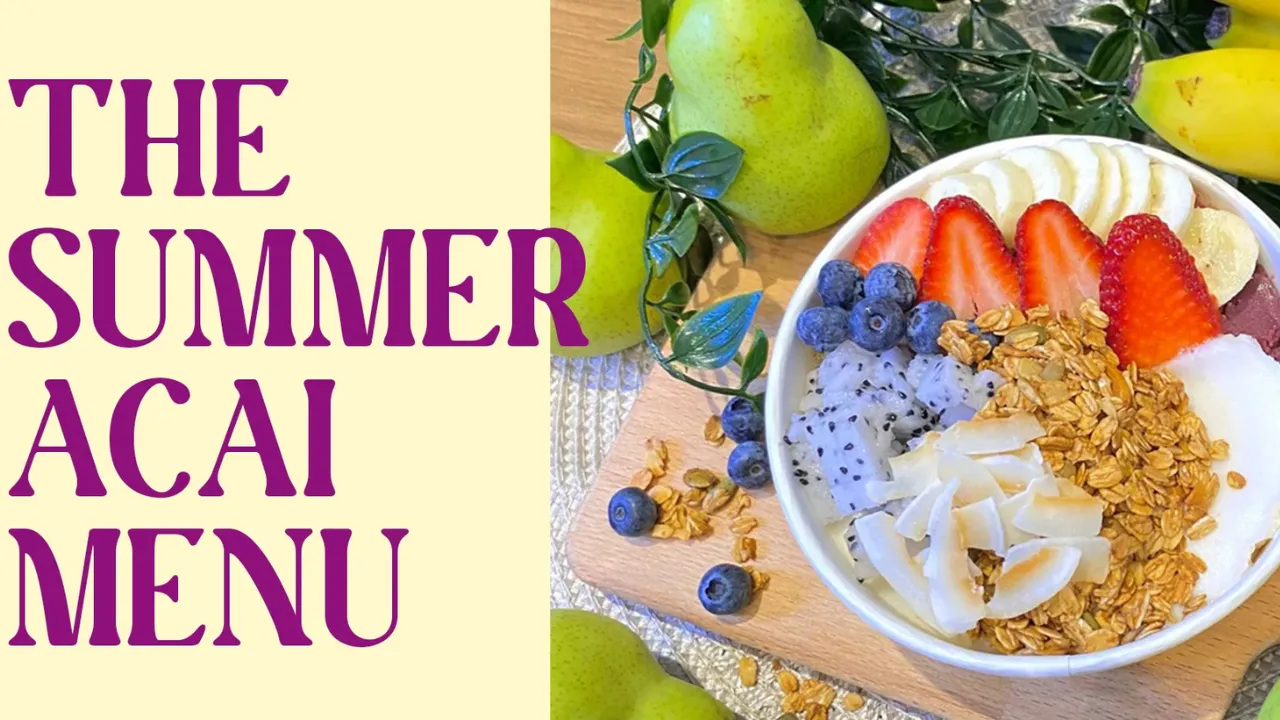 Summer Acai Menu