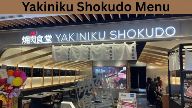 Yakiniku Shokudo Menu