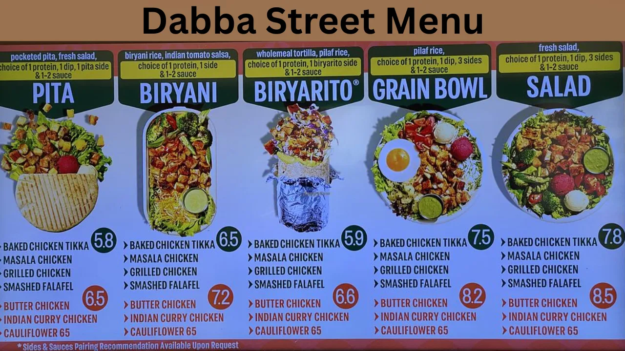 Dabba Street Menu