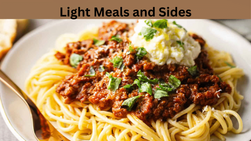 Light Meals and Sides