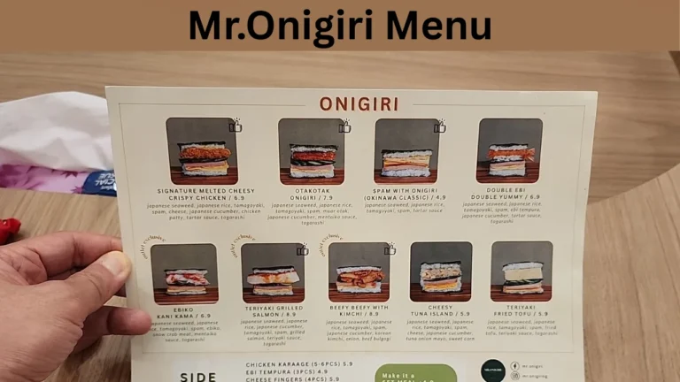 Mr.Onigiri Menu