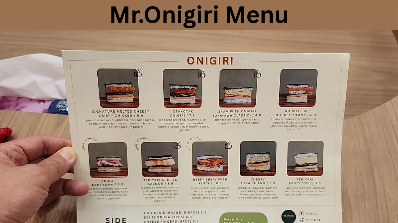 Mr.Onigiri Menu