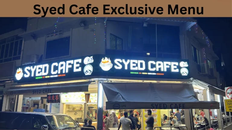 Syed Cafe Exclusive Menu