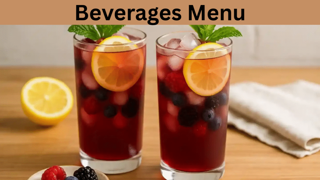 Beverages Menu