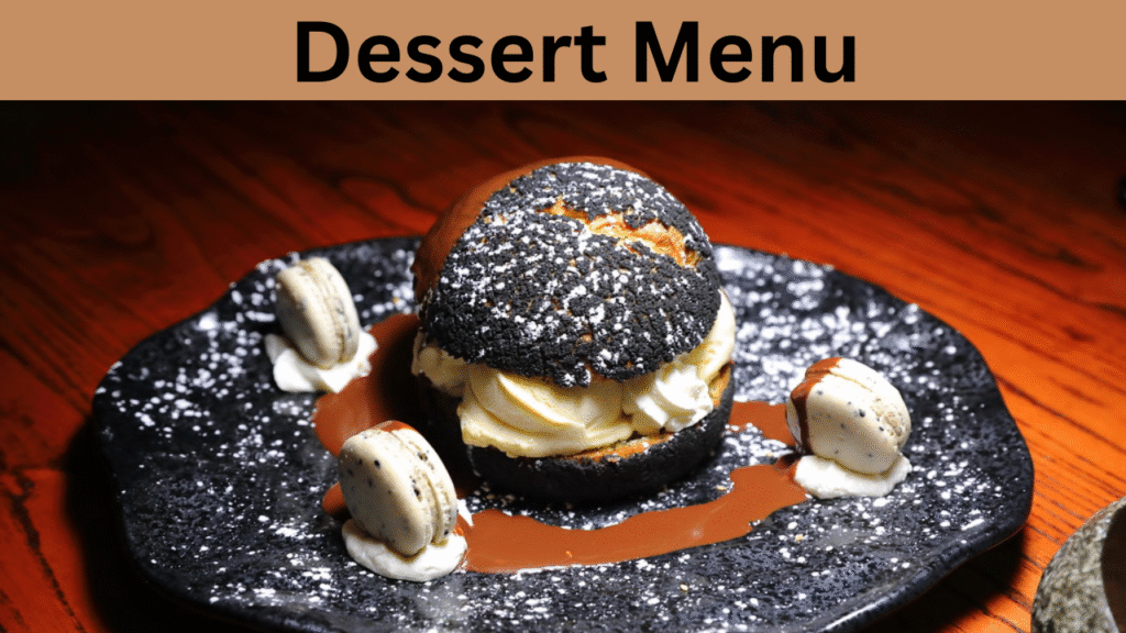 Dessert Menu