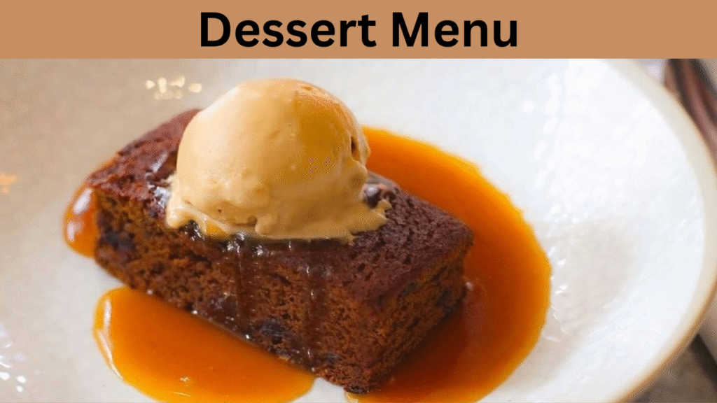 Dessert Menu