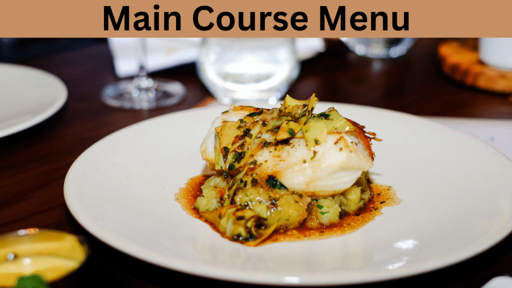 Main Course Menu