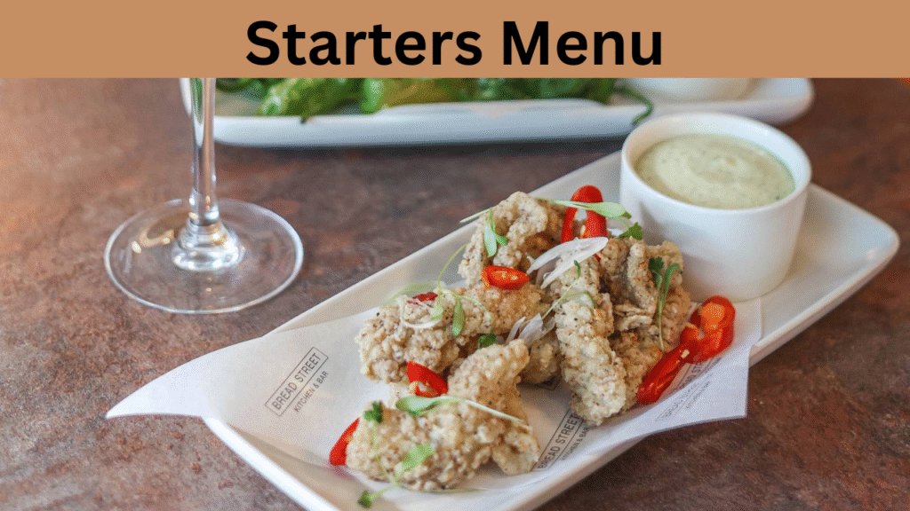 Starters Menu