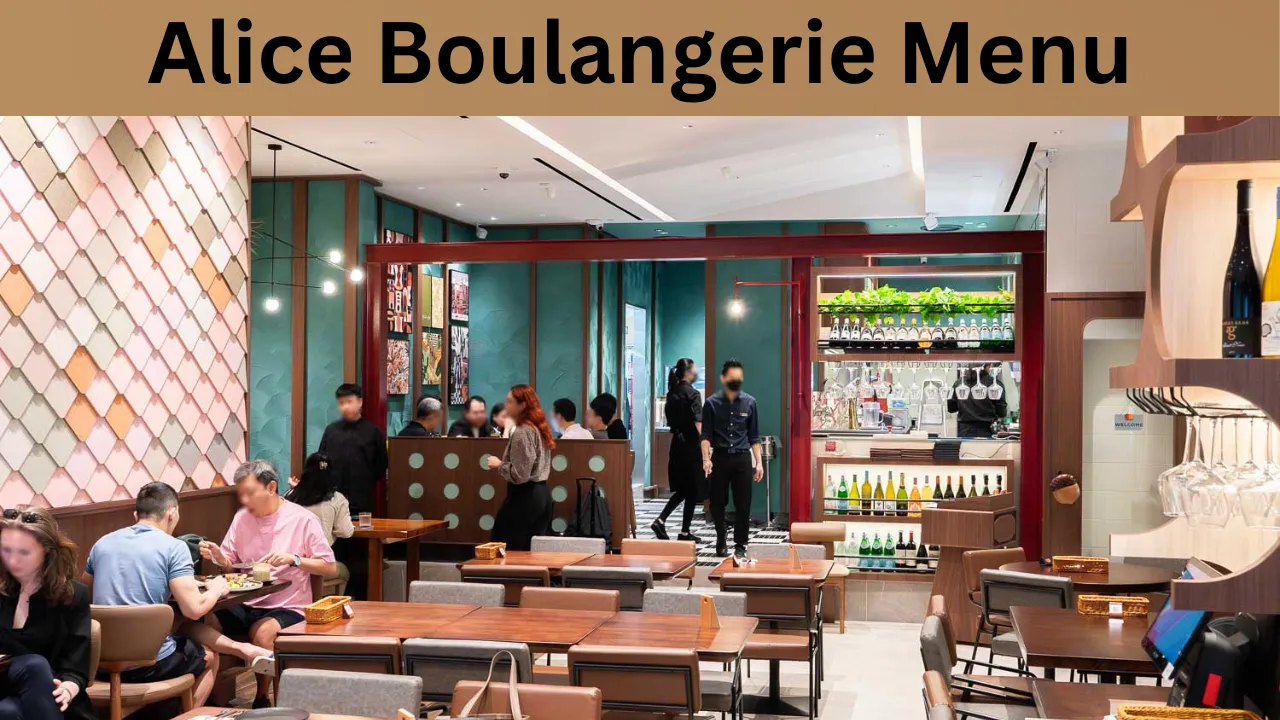 Alice Boulangerie Menu