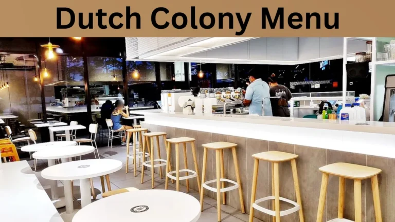 Dutch Colony Menu
