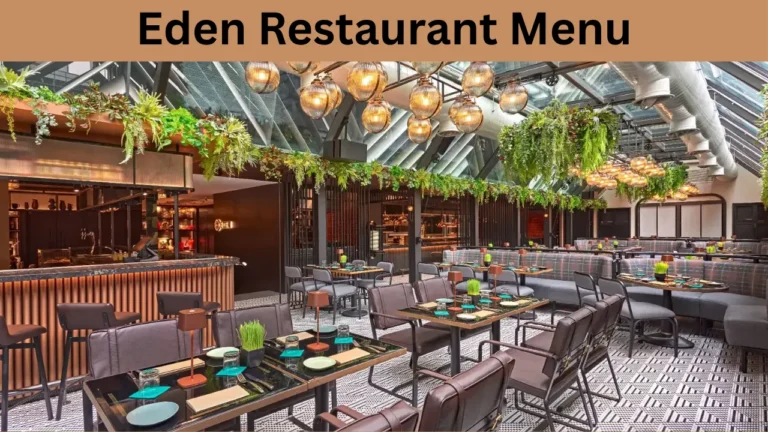Eden Restaurant Menu