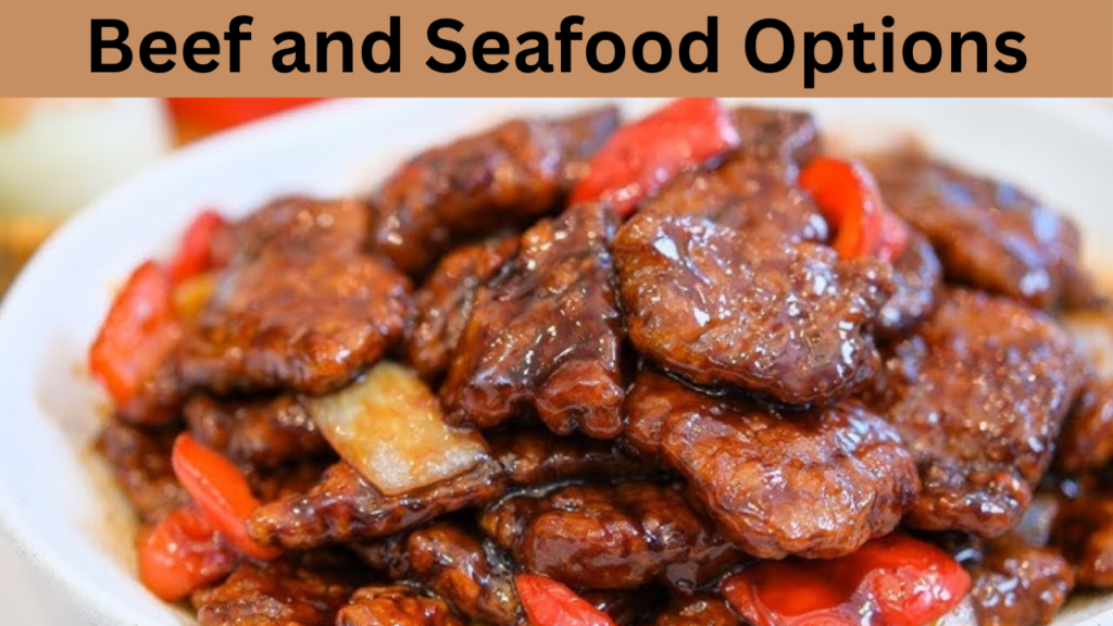 Beef and Seafood Options