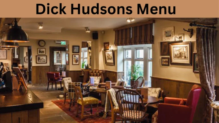 Dick Hudsons Menu