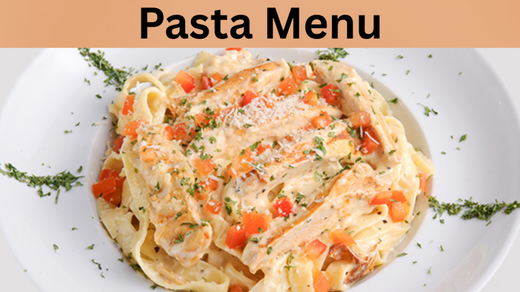 Pasta Menu