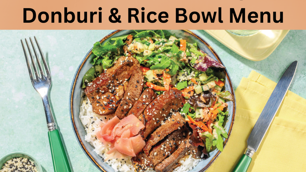 Donburi & Rice Bowl Menu