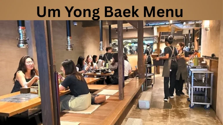 Um Yong Baek Menu