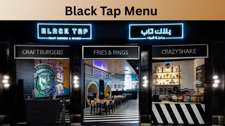Black Tap Menu
