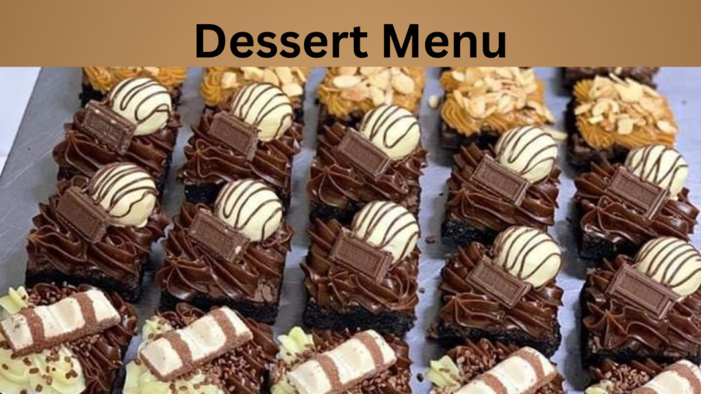 Dessert Menu