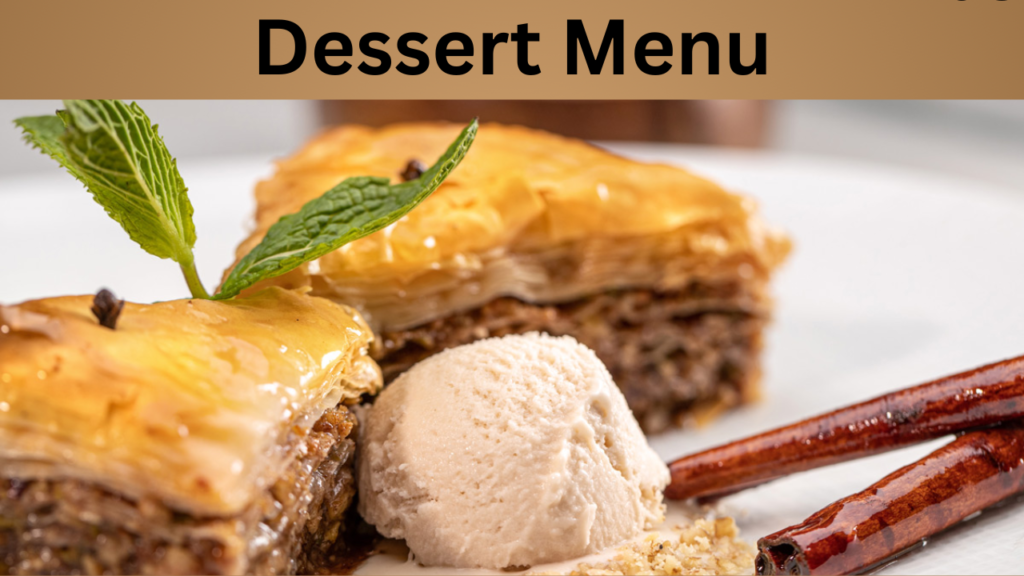 Dessert Menu