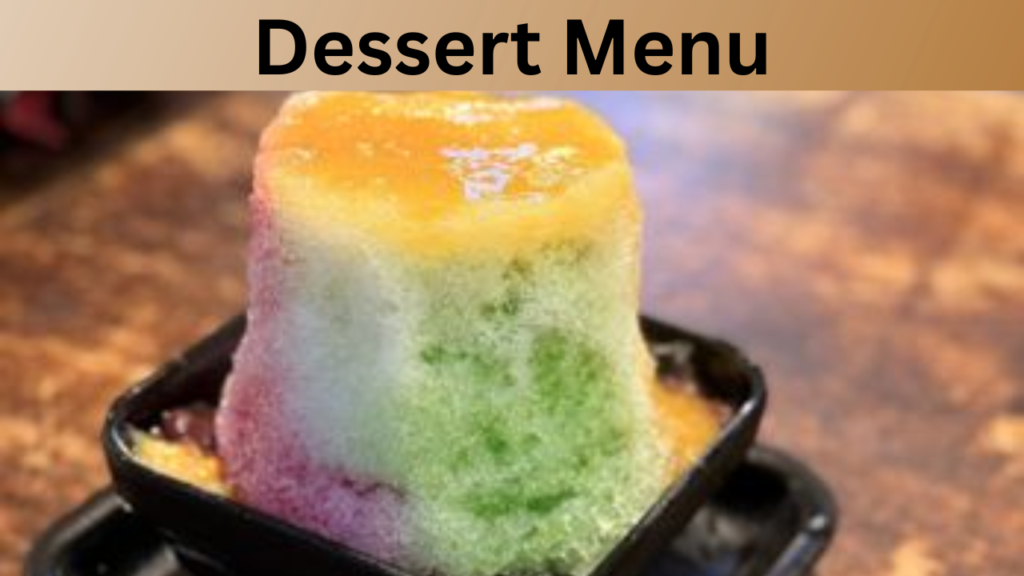 Dessert Menu
