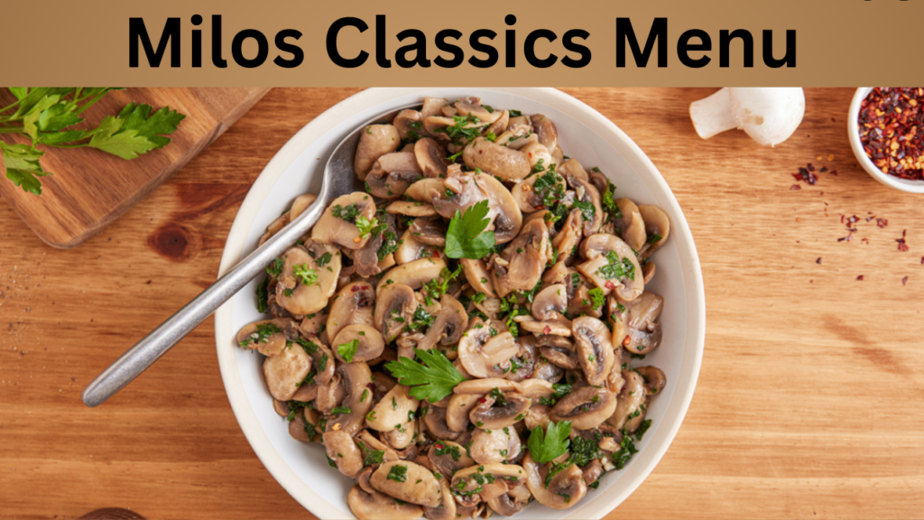 Milos Classics Menu