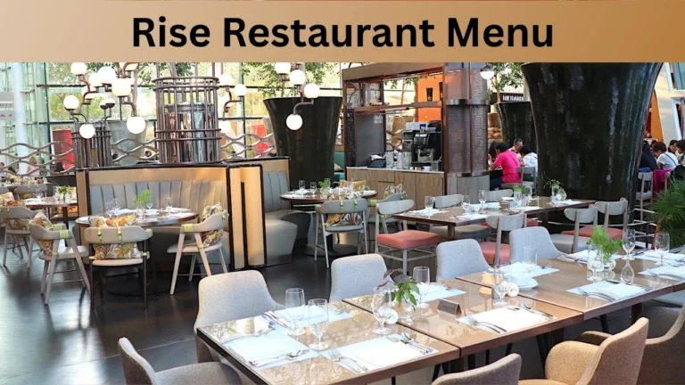 Rise Restaurant Menu