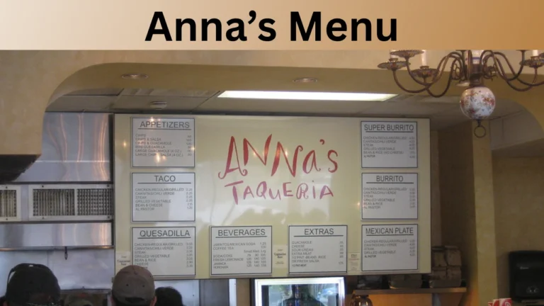 Anna’s Menu