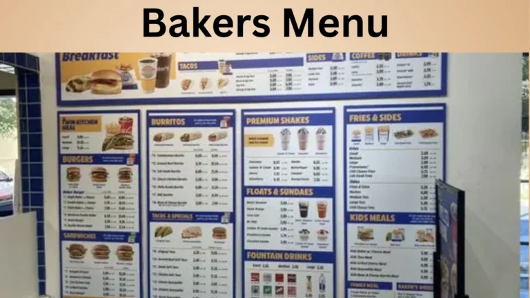 Bakers Menu