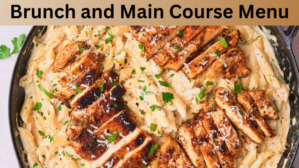 Brunch and Main Course Menu
