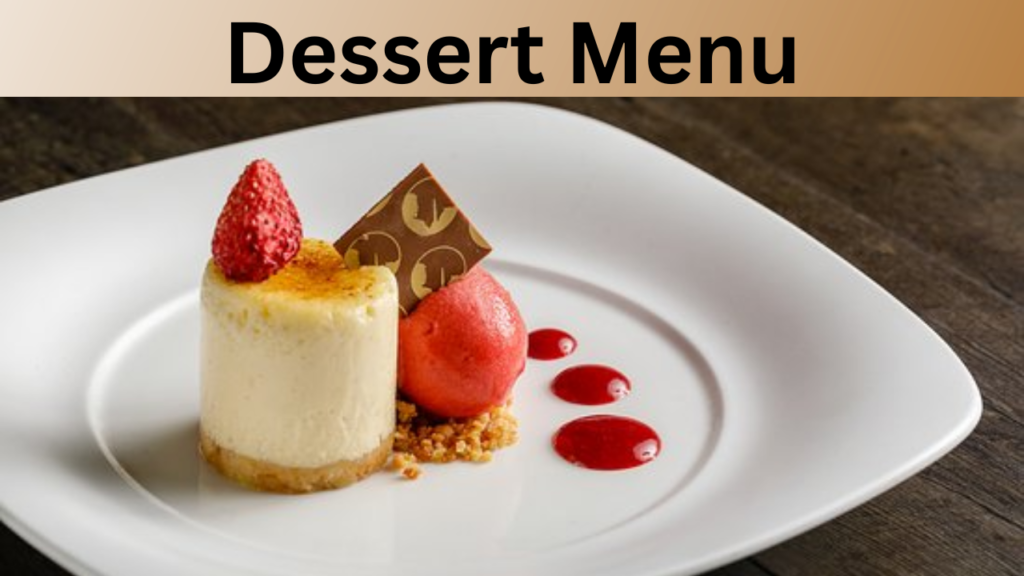 Dessert Menu