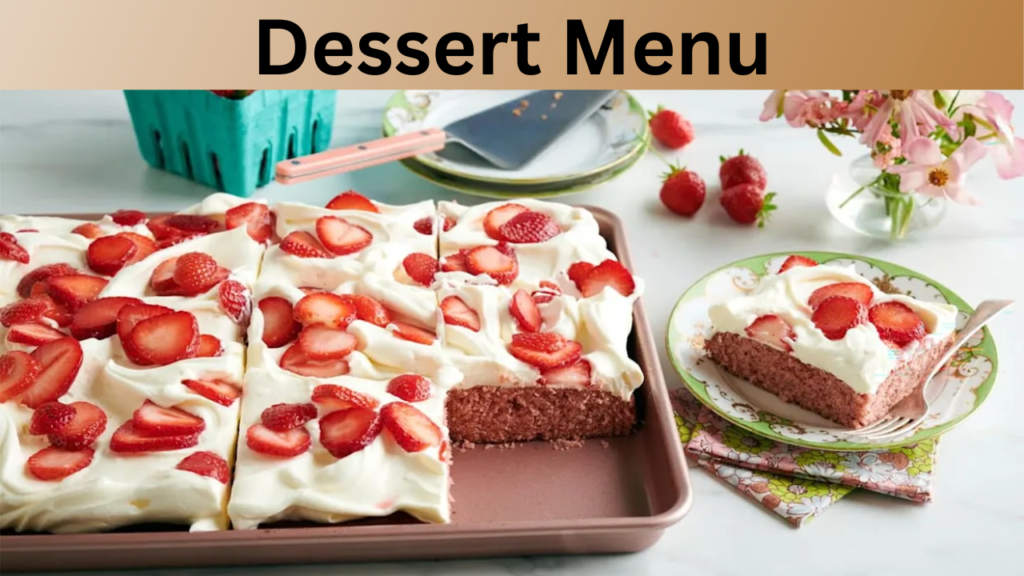 Dessert Menu
