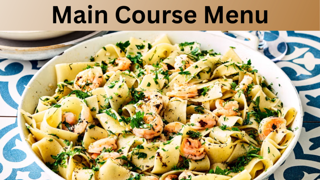 Main Course Menu
