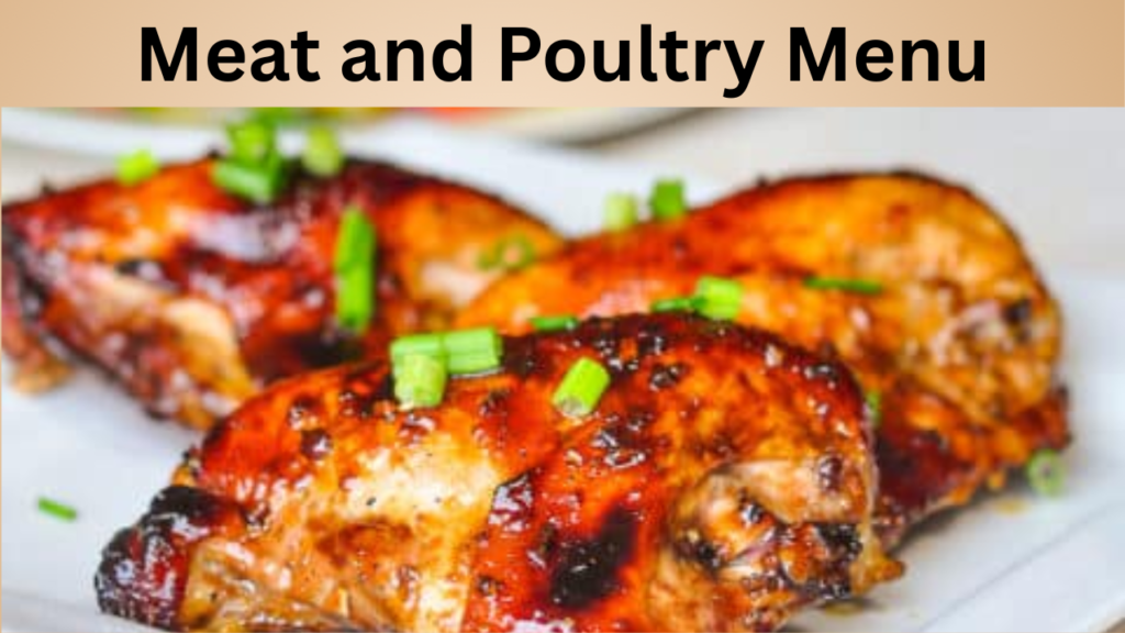 Meat and Poultry Menu