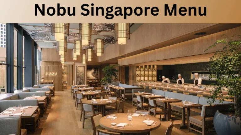 Nobu Singapore Menu